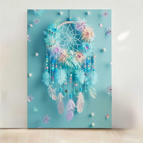 Feder Diamond Painting, 5D Perle Diamond Painting Erwachsene Diamant Malerei DIY Steine Kristall Kunst Bastelnset Erwachsene Anfänger Set, zur Zimmer Wanddeko, Geschenke für Frauen 60x80cm PjY7447 0-0 von RNXAOPEN