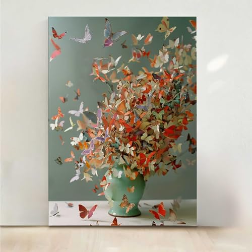 Insekt Diamond Painting, 5D Schmetterling Diamond Painting Erwachsene Diamant Malerei DIY Steine Kristall Kunst Bastelnset Erwachsene Anfänger Set, zur Zimmer Wanddeko, Geschenke 40x50cm PjY5737 E-0 von RNXAOPEN