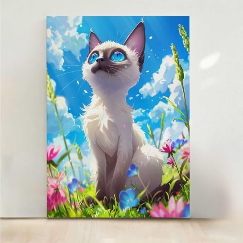 Katze Diamond Painting, 5D Blume Diamond Painting Erwachsene Diamant Malerei DIY Steine Kristall Kunst Bastelnset Erwachsene Anfänger Set, zur Zimmer Wanddeko, Geschenke für Frauen 30x40CM PjY8535 3-9 Katze Diamond Painting, 5D Blume Diamond Painting Erwachsene Diamant Malerei DIY Steine Kristall Kunst Bastelnset Erwachsene Anfänger Set, zur Zimmer Wanddeko, Geschenke für Frauen 30x40CM PjY8535 3-9 von RNXAOPEN