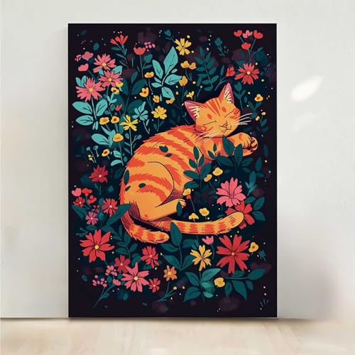 Katze Diamond Painting, 5D Blume Diamond Painting Erwachsene Diamant Malerei DIY Steine Kristall Kunst Bastelnset Erwachsene Anfänger Set, zur Zimmer Wanddeko, Geschenke für Frauen 60x80cm PjY2823 8-3 Katze Diamond Painting, 5D Blume Diamond Painting Erwachsene Diamant Malerei DIY Steine Kristall Kunst Bastelnset Erwachsene Anfänger Set, zur Zimmer Wanddeko, Geschenke für Frauen 60x80cm PjY2823 8-3 von RNXAOPEN