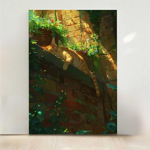 Katze Diamond Painting, 5D Tier Diamond Painting Erwachsene Diamant Malerei DIY Steine Kristall Kunst Bastelnset Erwachsene Anfänger Set, zur Zimmer Wanddeko, Geschenke für Frauen 30x40CM PjY5607 5-4 von RNXAOPEN