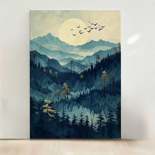 Landschaft Diamond Painting, 5D Baum Diamond Painting Erwachsene Diamant Malerei DIY Steine Kristall Kunst Bastelnset Erwachsene Anfänger Set, zur Zimmer Wanddeko, Geschenke 80x100cm PjY7583 4-B von RNXAOPEN