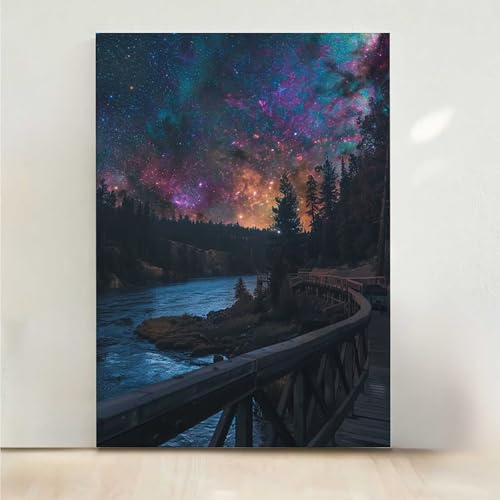 Landschaft Diamond Painting, 5D StraßE Diamond Painting Erwachsene Diamant Malerei DIY Steine Kristall Kunst Bastelnset Erwachsene Anfänger Set, zur Zimmer Wanddeko, Geschenke 40x50CM PjY5547 3-5 von RNXAOPEN