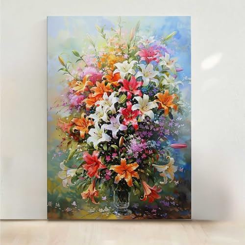 RNXAOPEN Blume Diamond Painting, 5D Blumen Diamond Painting Erwachsene Diamant Malerei DIY Steine Kristall Kunst Bastelnset Erwachsene Anfänger Set, zur Zimmer Wanddeko, Geschenke 40x50cm PjY1991 4-N RNXAOPEN Blume Diamond Painting, 5D Blumen Diamond Painting Erwachsene Diamant Malerei DIY Steine Kristall Kunst Bastelnset Erwachsene Anfänger Set, zur Zimmer Wanddeko, Geschenke 40x50cm PjY1991 4-N von RNXAOPEN