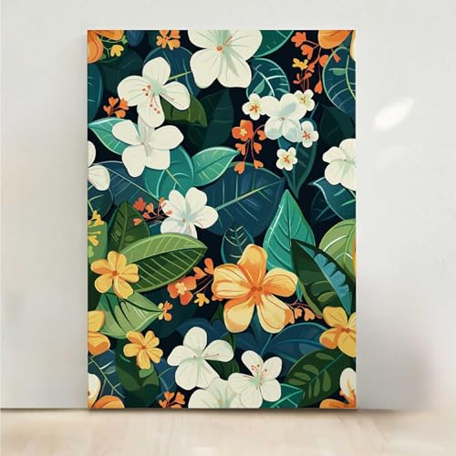 RNXAOPEN Blume Diamond Painting, 5D Blumen Diamond Painting Erwachsene Diamant Malerei DIY Steine Kristall Kunst Bastelnset Erwachsene Anfänger Set, zur Zimmer Wanddeko, Geschenke 50x65CM PjY7549 D-R von RNXAOPEN