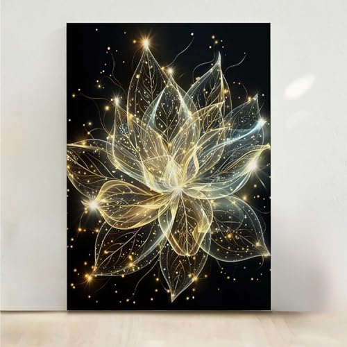 RNXAOPEN Blume Diamond Painting, 5D Blumen Diamond Painting Erwachsene Diamant Malerei DIY Steine Kristall Kunst Bastelnset Erwachsene Anfänger Set, zur Zimmer Wanddeko, Geschenke 60x80CM PjY5757 I-D von RNXAOPEN