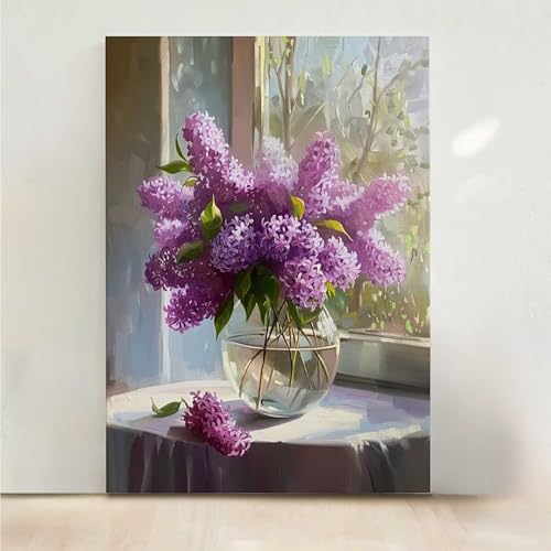 RNXAOPEN Blume Diamond Painting, 5D Blumen Diamond Painting Erwachsene Diamant Malerei DIY Steine Kristall Kunst Bastelnset Erwachsene Anfänger Set, zur Zimmer Wanddeko, Geschenke 60x80cm PjY3103 V-V von RNXAOPEN