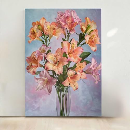RNXAOPEN Blume Diamond Painting, 5D Blumen Diamond Painting Erwachsene Diamant Malerei DIY Steine Kristall Kunst Bastelnset Erwachsene Anfänger Set, zur Zimmer Wanddeko, Geschenke 60x80cm PjY3213 4-9 von RNXAOPEN