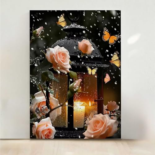 RNXAOPEN Blume Diamond Painting, 5D Himmel Diamond Painting Erwachsene Diamant Malerei DIY Steine Kristall Kunst Bastelnset Erwachsene Anfänger Set, zur Zimmer Wanddeko, Geschenke 60x80CM PjY1389 C-6 von RNXAOPEN