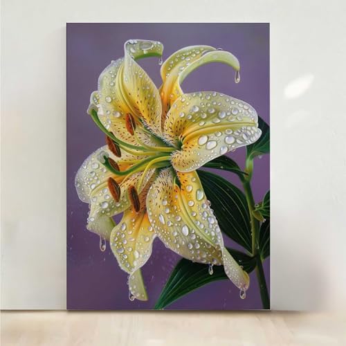 RNXAOPEN Blumen Diamond Painting, 5D Blume Diamond Painting Erwachsene Diamant Malerei DIY Steine Kristall Kunst Bastelnset Erwachsene Anfänger Set, zur Zimmer Wanddeko, Geschenke 50x65cm PjY5713 8-7 von RNXAOPEN