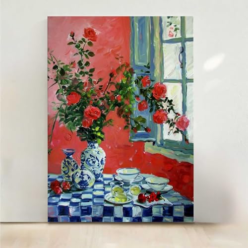 RNXAOPEN Blumen Diamond Painting, 5D Blume Diamond Painting Erwachsene Diamant Malerei DIY Steine Kristall Kunst Bastelnset Erwachsene Anfänger Set, zur Zimmer Wanddeko, Geschenke 60x80cm PjY3335 6-0 von RNXAOPEN