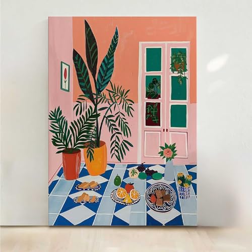 RNXAOPEN Diamond Painting Erwachsene Anlage Diamant Painting Bilder Essen 5D DIY Mosaikherstellung Basteln Erwachsene Anfänger Set für Heim Schlafzimmer Deko Wohnzimmer, Geschenke 50x65CM PjY3462 3-V von RNXAOPEN