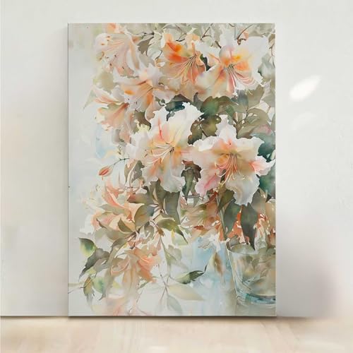 RNXAOPEN Diamond Painting Erwachsene Blume Diamant Painting Bilder Blumen 5D DIY Mosaikherstellung Basteln Erwachsene Anfänger Set für Heim Schlafzimmer Deko Wohnzimmer, Geschenke 30x40CM PjY7828 J-7 von RNXAOPEN