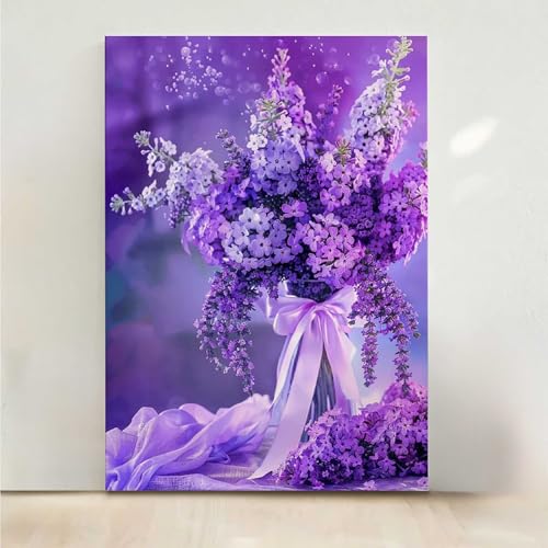 RNXAOPEN Diamond Painting Erwachsene Blume Diamant Painting Bilder Blumen 5D DIY Mosaikherstellung Basteln Erwachsene Anfänger Set für Heim Schlafzimmer Deko Wohnzimmer, Geschenke 70x95cm PjY3190 V-8 von RNXAOPEN