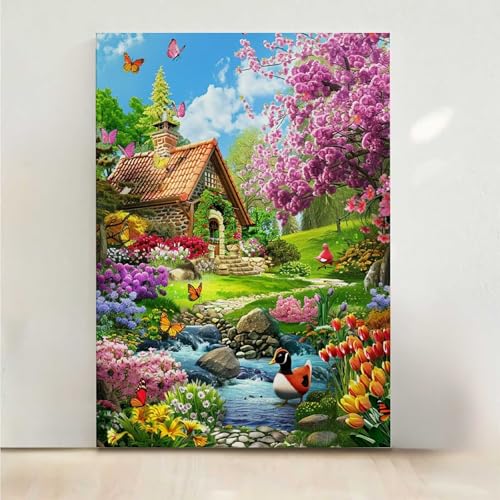 RNXAOPEN Diamond Painting Erwachsene Blumen Diamant Painting Bilder Blume 5D DIY Mosaikherstellung Basteln Erwachsene Anfänger Set für Heim Schlafzimmer Deko Wohnzimmer, Geschenke 40x50cm PjY7750 5-9 von RNXAOPEN