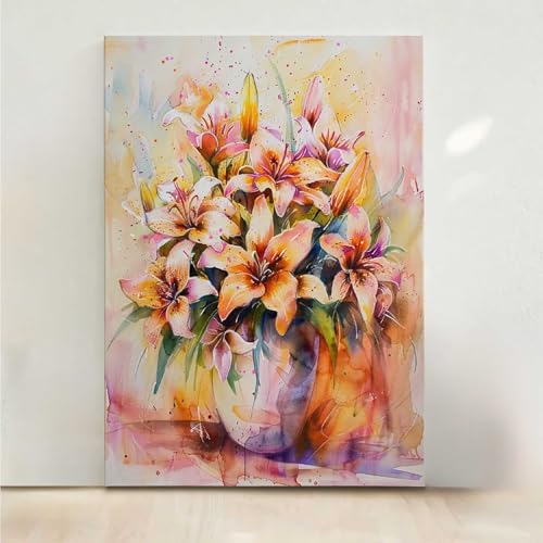 RNXAOPEN Diamond Painting Erwachsene Blumen Diamant Painting Bilder Blume 5D DIY Mosaikherstellung Basteln Erwachsene Anfänger Set für Heim Schlafzimmer Deko Wohnzimmer, Geschenke 50x65cm PjY7836 0-7 von RNXAOPEN