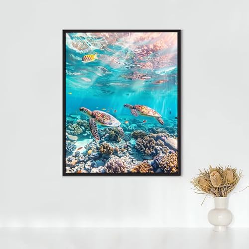 RNXAOPEN Diamond Painting Erwachsene Meereslebewesen Diamond Painting MeeresschildkröTen DIY Vollbohrer Diamant Malerei Set, Diamant Kunst Malerei Stickerei Set, Wanddeko, Geschenke 60x80cm PJY5 H-7 RNXAOPEN Diamond Painting Erwachsene Meereslebewesen Diamond Painting MeeresschildkröTen DIY Vollbohrer Diamant Malerei Set, Diamant Kunst Malerei Stickerei Set, Wanddeko, Geschenke 60x80cm PJY5 H-7 von RNXAOPEN