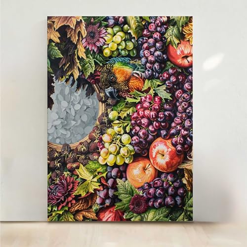 RNXAOPEN Diamond Painting Erwachsene Obst Diamant Painting Bilder Traube 5D DIY Mosaikherstellung Basteln Erwachsene Anfänger Set für Heim Schlafzimmer Deko Wohnzimmer, Geschenke 80x100CM PjY5734 L-P von RNXAOPEN