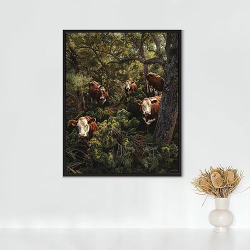 RNXAOPEN Diamond Painting Erwachsene Tier Diamond Painting Ochse DIY Vollbohrer Diamant Malerei Set Anfänger, Diamant Kunst Malerei Stickerei Set, Wanddeko und Zimmer Deko, Geschenke 60x80CM PJY5 Z-9 von RNXAOPEN