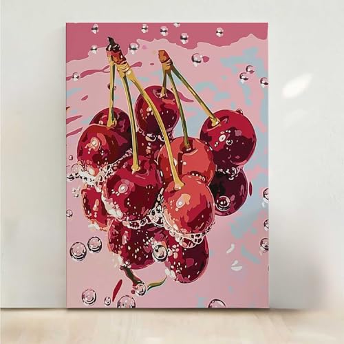 RNXAOPEN Obst Diamond Painting, 5D Kirsche Diamond Painting Erwachsene Diamant Malerei DIY Steine Kristall Kunst Bastelnset Erwachsene Anfänger Set, zur Zimmer Wanddeko, Geschenke 50x65cm PjY3493 A-2 von RNXAOPEN