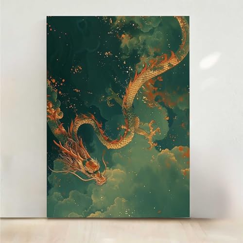 RNXAOPEN Tier Diamond Painting, 5D Drachen Diamond Painting Erwachsene Diamant Malerei DIY Steine Kristall Kunst Bastelnset Erwachsene Anfänger Set, zur Zimmer Wanddeko, Geschenke 50x65CM PjY5317 I-9 von RNXAOPEN