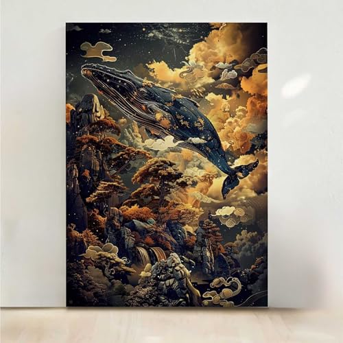 Tier Diamond Painting, 5D Wal Diamond Painting Erwachsene Diamant Malerei DIY Steine Kristall Kunst Bastelnset Erwachsene Anfänger Set, zur Zimmer Wanddeko, Geschenke für Frauen 60x80CM PjY5501 0-C von RNXAOPEN