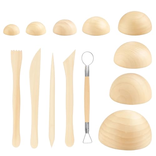13-teiliges Set Töpferwerkzeug, Modellierwerkzeug für Ton, Polymer Clay, Keramik & Skulpturen, Modellierwerkzeugset zum einfachen Erstellen kunstvoller Keramikwerke, Skulpturen und handgeformter Kunst von RNXSIB