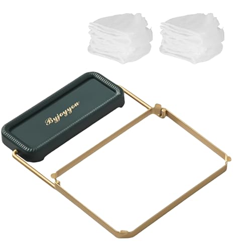 Sieb füR SpüLbecken, Faltbaren Spülbecken Sieb, Kitchen Sink Strainer, Spülbeckensieb, Waschbecken Sieb KüChe, Spülbecken Sieb mit 50 Stück großen Filternetzbeuteln für Küchenreste(Grüner Halter) von RNXSIB