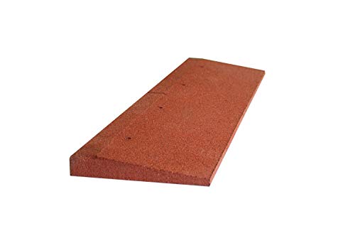 Bordsteinrampe Classic 70 mm Höhe Gummirampe Überfahrrampe Auffahrampe Elegante Schwellenrampe GlamourCurb Ultimative Überfahrrampe Powerlift Rotbraun von RO-FLEX