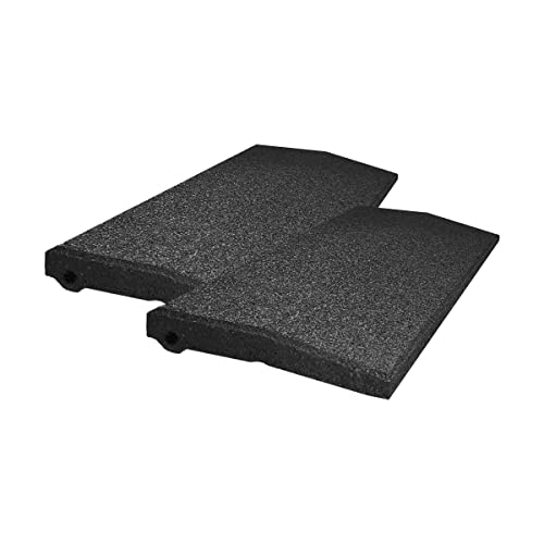 Bordsteinrampe aus Gummigranulat Made in Germany 500 x 250 x 45 mm 2 Stück im Set Schwellenrampe Autorampe Überfahrrampe Auffahrrampe Farbe Schwarz von RO-FLEX