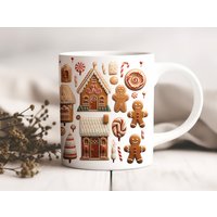 Festliche Lebkuchenhaus Weihnachtstasse - Lebkuchen Weihnachtsdeko Ornamente Weihnachtsgeschenk von RO2AM