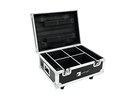 ROADINGER Flightcase 4x AKKU UP-4 QuickDMX mit Ladefunktion | PRO Flightcase für 4 x AKKU UP-4, mit Ladefunktion von ROADINGER