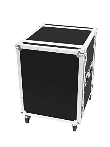 ROADINGER Verstärkerrack PR-2, 14HE, 47cm mit Rollen | Flightcase für 483-mm-Geräte (19"), rollbar von ROADINGER