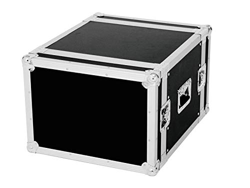 ROADINGER Verstärkerrack PR-2, 8HE, 47cm tief | Flightcase für 483-mm-Geräte (19") | 9 mm mehrschichtig verleimtem Holz, schwarz laminiert von ROADINGER