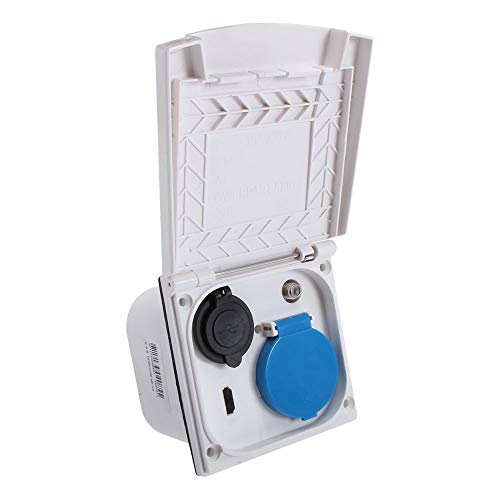 Inbouw stekkerdoos HDMI/USB/TV/230V Wit von ROADLOISIRS