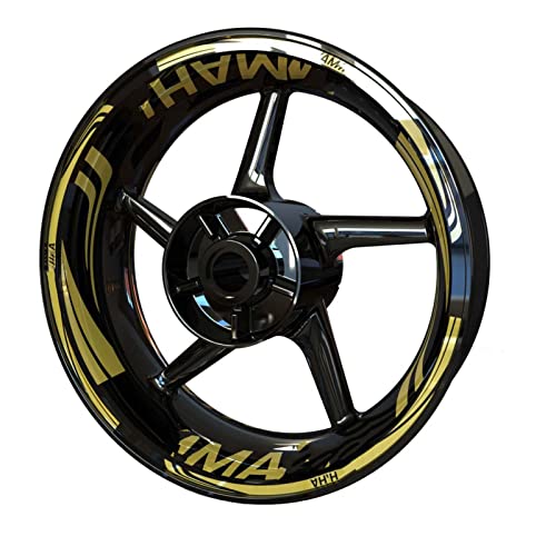 Felgenband Reflektierender Motorrad-Aufkleber, Felgen-Aufkleber Für Yamaha YZF R1 R3 R15 R1m R6 Mt07 Mt09 FZ6 Raptor R15 Wr450f Hp4 (Color : 13) von ROANNY