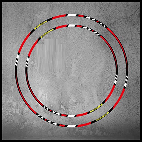 Felgenband V-Strom Motorrad-Radstreifen-Aufkleber, Felgennabe, Reflektierende Aufkleber Für Suzuki DL650 DL1000 V Strom 1050 XT 650 (Color : Rosso) von ROANNY