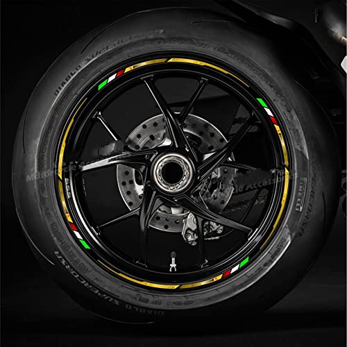Felgenband Vorderer Hinterer Rahmenaufkleber Radnabe Reflektierende Felgenaufkleber Für DUCATI MULTISTRADA 620 950 1000 1200 1260 V4 V2 EVO(Color:A) von ROANNY