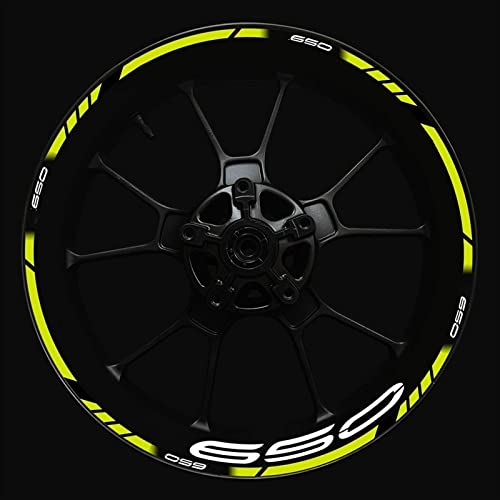 ROANNY Felgenband Aufkleber-Set Für Vorder- Und Hinterradnabe Verbesserte Dekoration Für Kawasaki Z650 Motorrad Logo Z 650 Felgenaufkleber(Color:14) von ROANNY