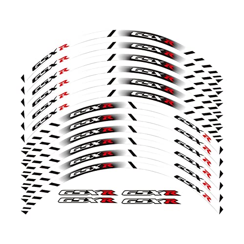 ROANNY Felgenband Dicke Kante Außenrand Aufkleber Streifen Rad Aufkleber Für Suzuki GSXR 250 400 600 1000 750 GSXR1000R GSXR1000 GSXR600 750 (Color : 5) von ROANNY