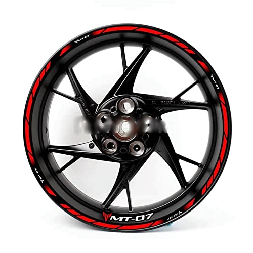 ROANNY Felgenband Reflektierende Motorrad MT07 Rad Aufkleber Felgen Aufkleber Logo Set Für Yamaha MT 07 2020 2021 (Color : 3) von ROANNY