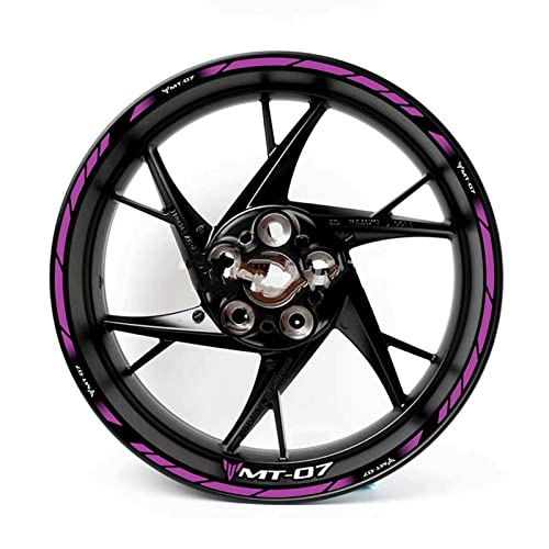 ROANNY Felgenband Reflektierende Motorrad-Radaufkleber Felgenaufkleber MT07 Logo-Set Für Yamaha MT 07 2020 2021 (Color : 11) von ROANNY
