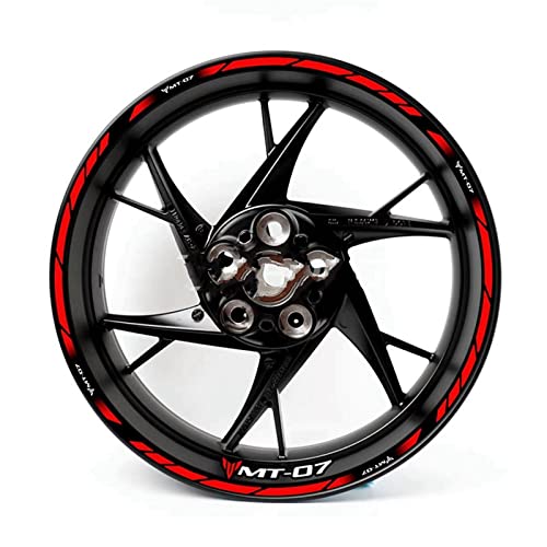 ROANNY Felgenband Reflektierende Motorrad-Radaufkleber Felgenaufkleber MT07 Logo-Set Für Yamaha MT 07 2020 2021 (Color : 3) von ROANNY