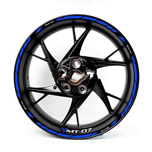 ROANNY Felgenband Reflektierende Motorrad-Radaufkleber Felgenaufkleber MT07 Logo-Set Für Yamaha MT 07 2020 2021 (Color : 8) von ROANNY