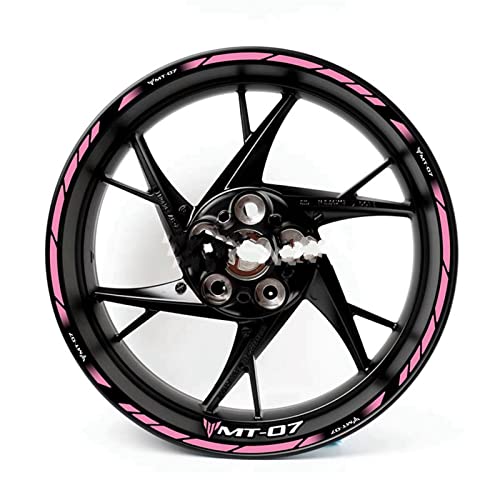 ROANNY Felgenband Reflektierende Motorrad-Radaufkleber Felgenaufkleber MT07 Logo-Set Für Yamaha MT 07 2020 2021 (Color : 9) von ROANNY