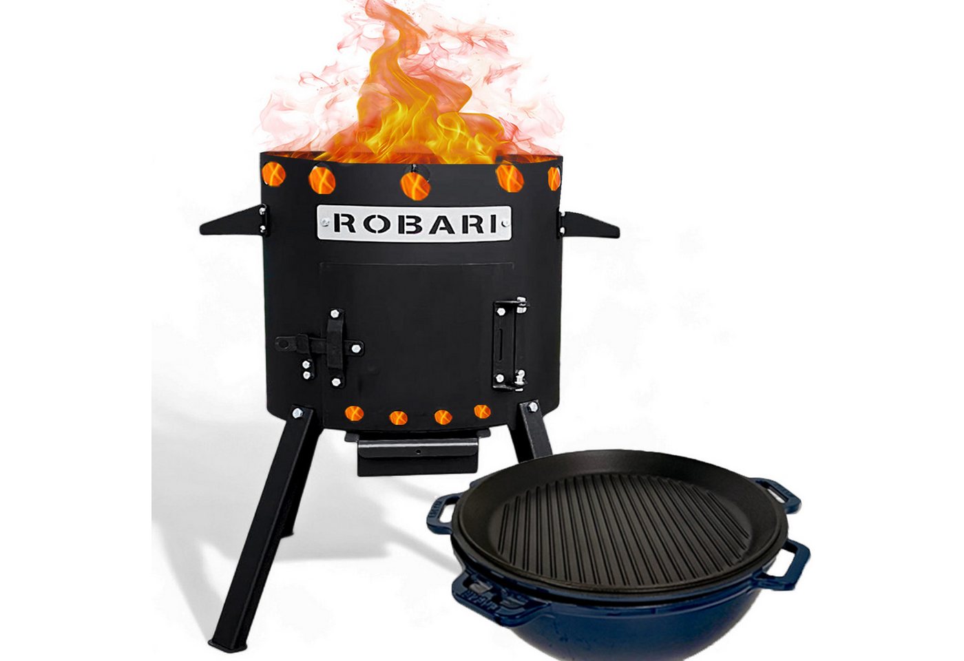 ROBARI Holzkohlegrill Robari Utschak Set mit Kasan aus Gusseisen selbst konfigurieren ROBARI Holzkohlegrill Robari Utschak Set mit Kasan aus Gusseisen selbst konfigurieren von ROBARI