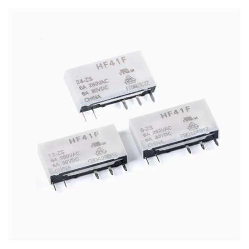 10 stücke HF41F-5-ZS HF41F-12-ZS HF41F-24-ZS 5V 12V 24V Ultra Dünne Power Relais 5PIN(HF41F-24-ZS) von ROBAUN