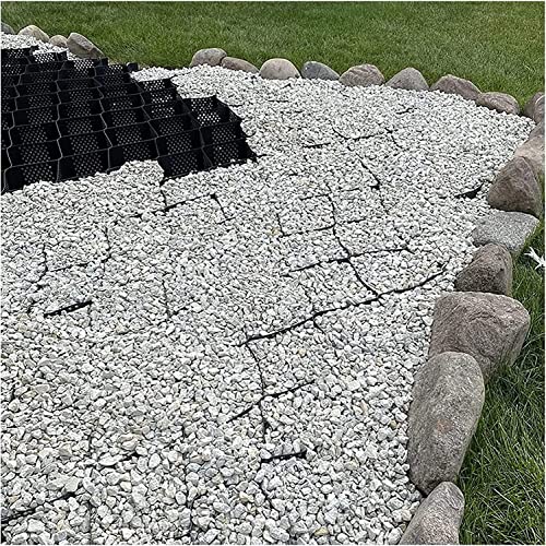Garden Retaining Wall Grid Bodengitter aus Gartenkies zur Straßenbettverstärkung, 2 Zoll hohes Bodengitter zur Stabilisierung von Erbsenkies/Boden, 2/3/4/5/6 m breites Bodengitter(2x5m/6.5x16ft) von ROBAUN