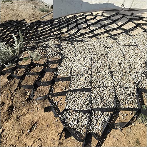 Garden Retaining Wall Grid Durchlässiges Bodengitter aus Pflastersteinen mit Abflusslöchern, Bodenstabilisierungs-Kiesbodengitter - 2 Zoll dicke Gitter zur Einfahrtsstabilisierung(5x6m/16x19.7ft) von ROBAUN