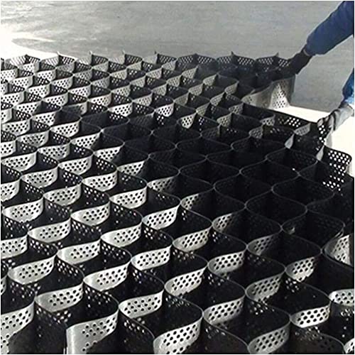 Garden Retaining Wall Grid Kies-Bodengitter aus Polyethylen-Waben, Gitter zur Stabilisierung von Auffahrten mit Abflusslöchern, Bodengitter for steile Hänge/Hinterhöfe/Gehwege(2x10m/6.5x32.8ft) von ROBAUN
